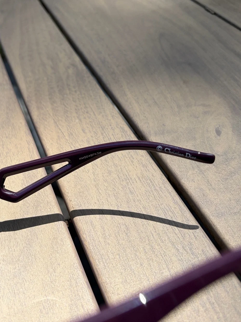 Christian Dior Purple Womens Oversized Sunglasses